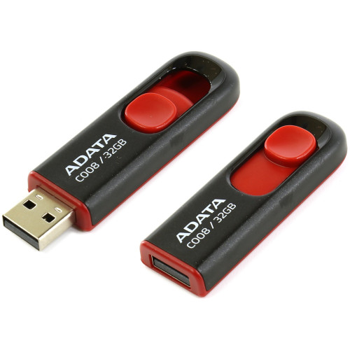 Флэш-драйв A-Data 32GB C008 USB2.0 кр/черный