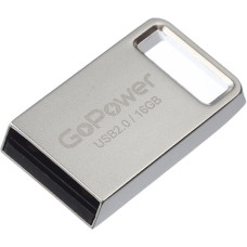 Флэш-драйв GoPower Mini 16GB USB2.0 серебро