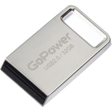 Флэш-драйв GoPower Mini 32GB USB2.0 серебро