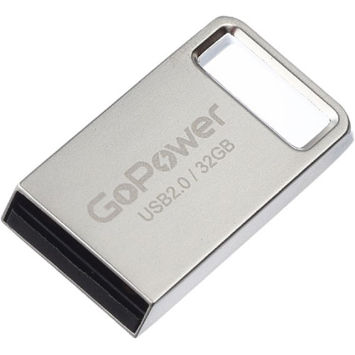 Флэш-драйв GoPower Mini 32GB USB2.0 серебро
