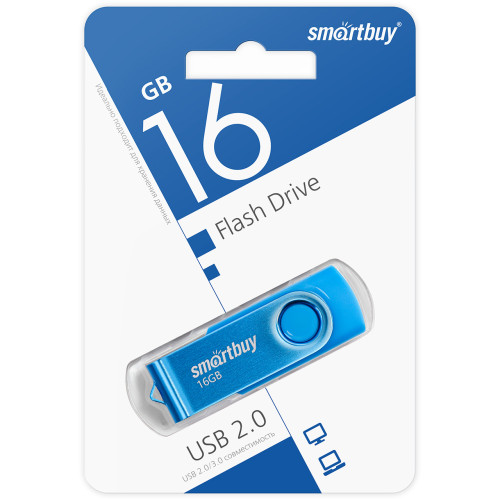 Флэш-драйвы SmartBuy USB 16GB Twist Blue