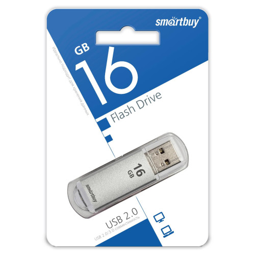 Флэш-драйвы SmartBuy USB 16GB V-Cut Silver