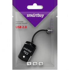 Картридер Smartbuy USB 2.0 SD/MicroSD,706 черн (SBR-706-K)