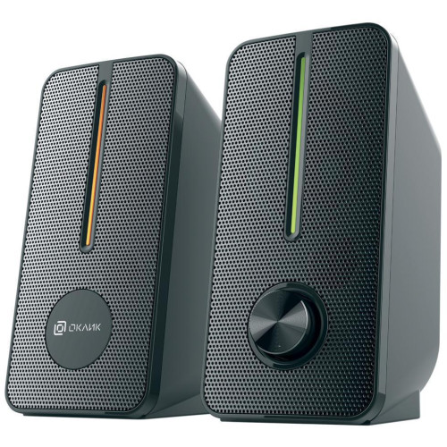 Колонки Oklick OK-120 2.0 черный 6Вт 1458485