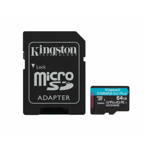 Kingston Micro SDCG3 64Gb Class10 Canvas Go!Plus + adapter