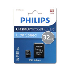 Флэш-карты Philips microSDHC 32GB Class 10 (SD адапт)