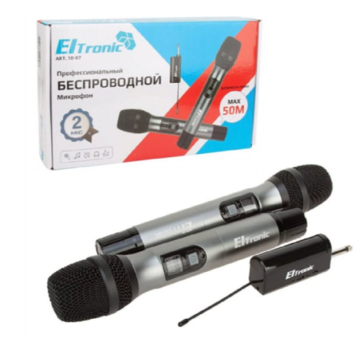 Микрофон  Eltronic 10-07 (беспроводн) набор 2шт