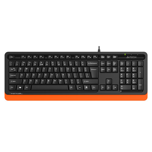 Клав A4Tech Fstyler FKS10 USB black/orange