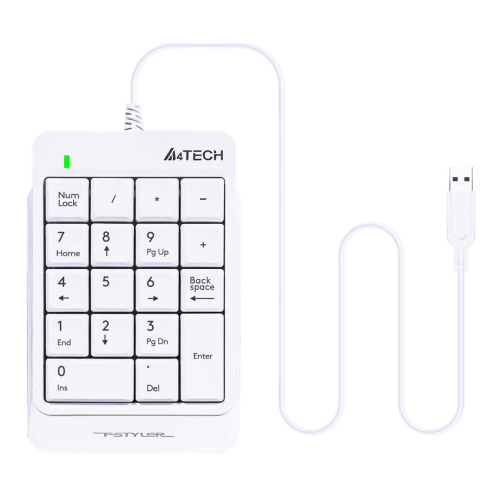 Числовой блок для ноутбука A4Tech Fstyler FK13 USB slim white