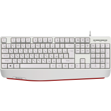 Клавиатура Defender Atom HB-546 RU,белый,104+FN,1.8м (45547)