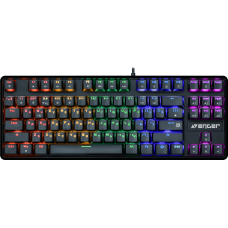 Клав Defender мех Avenger GK-412 RU,Rainbow,красн.свитчи,87кн(45410)