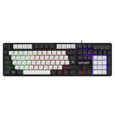 Клав Defender игр Dark Knight GK-077 RU,бело-черн,104кн,радужная(45078)