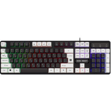 Клав Defender игр Dark Knight GK-077 RU,черн-бел,104кн,радужная(45077)