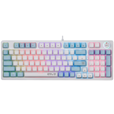 Клав Defender мех Hawk GK-418 RU, бел, RGB, 97кн (45421)