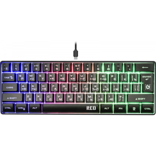 Клав Defender игр Red GK-116 RU рад. подсв., 61кн (45117)