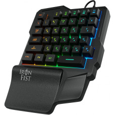 Игровой блок Oklick 701G IRON FIST черный USB for gamer LED (1196590)