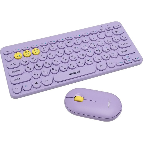 Компл беспров клав+мышь Smartbuy  510590 фиолет, (SBC-510590AG-V)/20