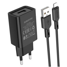 СЗУ Borofone BA68A iPh5 1USB 2.1A black