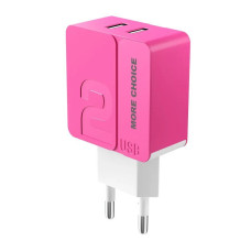 СЗУ More choice NC46 2USB 2.4A pink