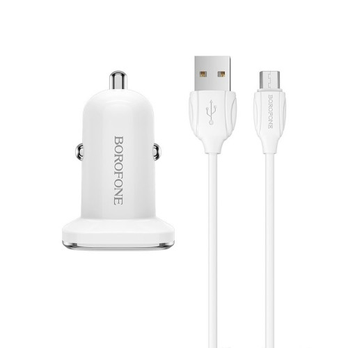 АЗУ Borofone BZ12A 3A+micro white