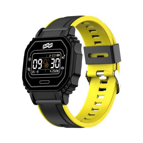 Смарт-часы с ф-цией bluetooth звонка Rungo W4 black/yellow