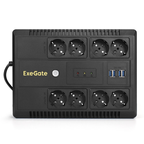 ИБП ExeGate NEO NNB-1000.LED.AVR.8SH.CH 1000VA/650W