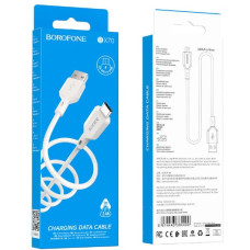 USB кабель Borofone BX70 Micro 2.4A 1m white
