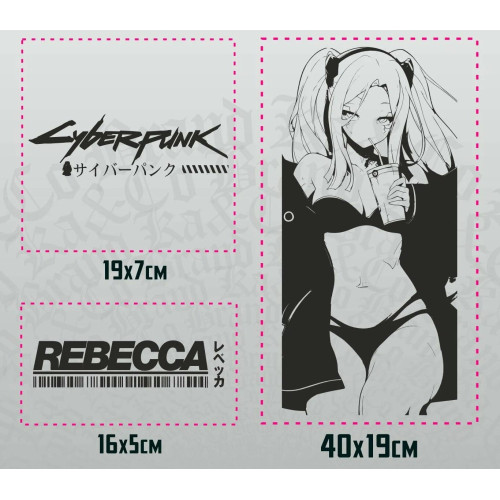 Наклейки на ПК корпус ноутбук Rebecca Cyberpunk Ребекка