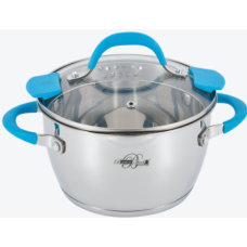Кастрюля BartonSteel 4,4л. BS- 2117-22 blue