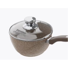 Ковш Мечта "Гранит Brown" с крышкой и несъемной ручкой 1,2л 81806