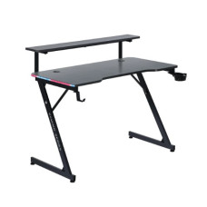 Игровой стол Defender Adamant полка,подвесы,черн,МДФ,RGB(64075)