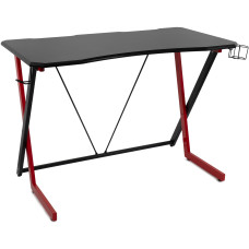 Игровой стол Оклик 521G столешница МДФ черный каркас красный 110х60см