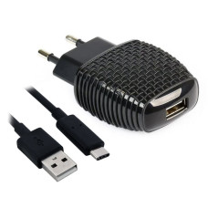 СЗУ SmartBuy NOVA MKll,2.1А,USB+каб.Type-C,черн (SPB-1004C)