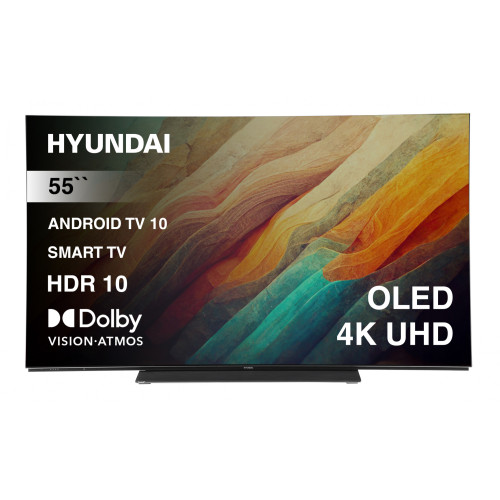 Телевизор HYUNDAI H-LED55OBU7700 черный (Android)